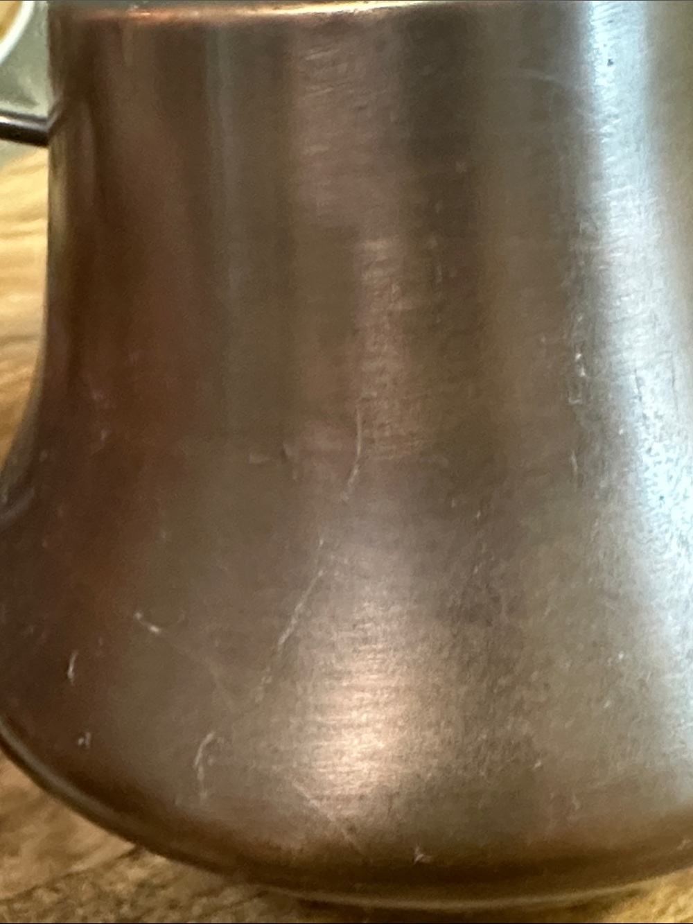 Vintage Copper Tone Small Watering Can Stamped With An “A” On The Bottom - Picture 12 of 17